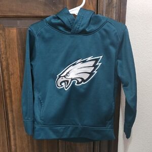 Kids Teal Hoodie with Eagle Emblem